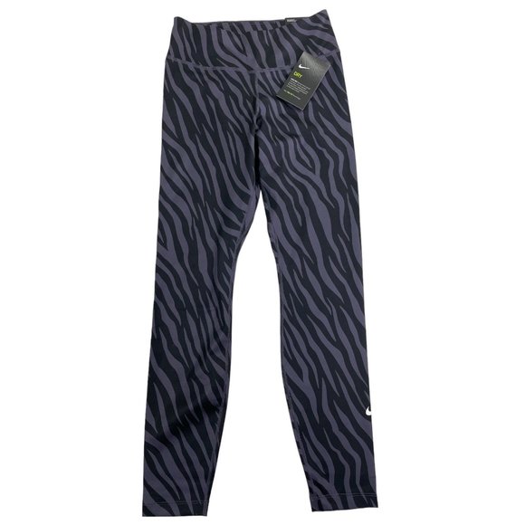 Nike Women's One Icon Clash Printed Cropped Training Tights DC5276-573 Small New - Picture 3 of 5